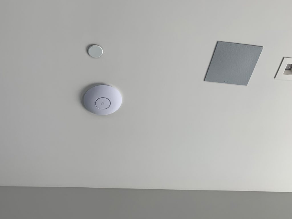 Home automation, in-ceiling speaker and wifi access point